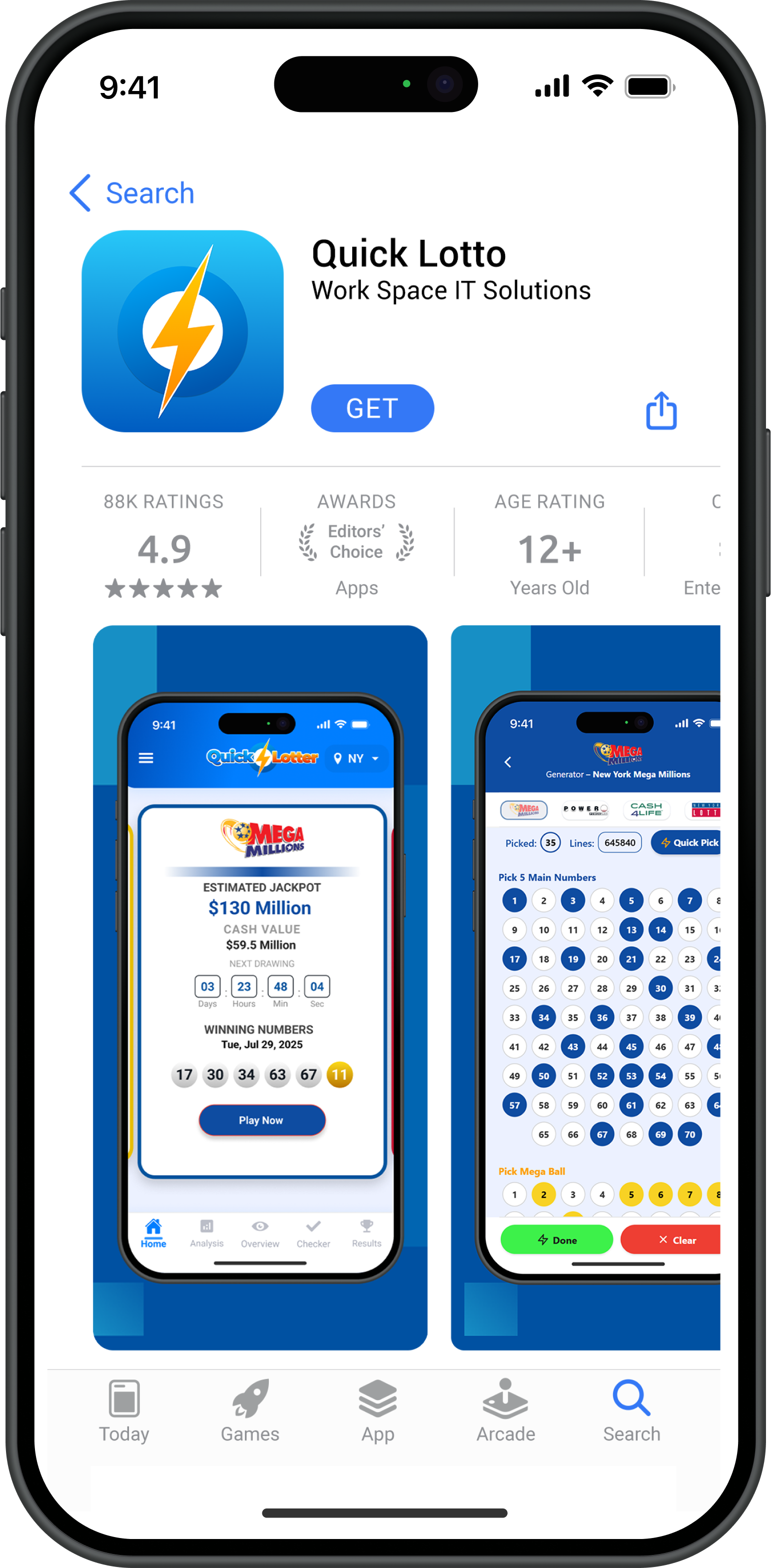 Quick Lotter App Features